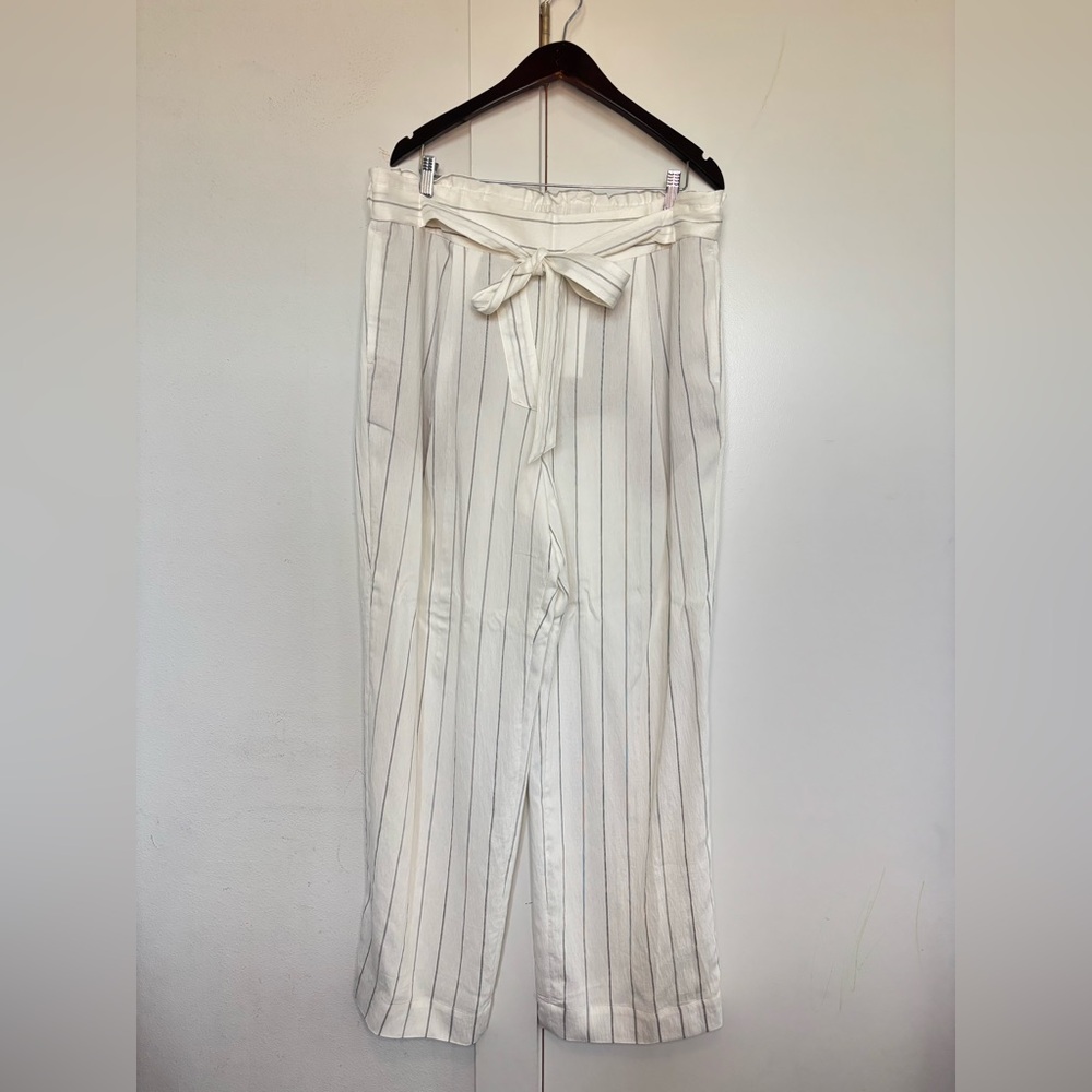 VINCE NWT CREAM PINSTRIPE WOMENS PANTS SZ 1X